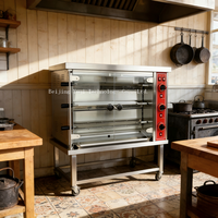 Machine à rôtir le poulet au charbon de bois professionnelle en acier inoxydable pour usage commercial