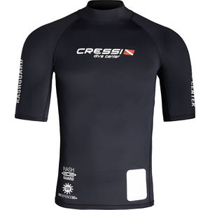 CRESSI Dive Center <b>Man</b> <b>RASH</b> <b>GUARD</b> SHORT/SL BLACK 3XL/7 (58) Swim Clothing - Product Image 3