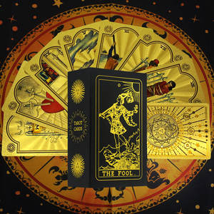 رقائق ذهبية مقاومة للماء طباعة مخصصة بطاقات التاروت البلاستيكية الخاصة بك مع صندوق - Product Image 5