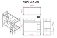 Lits superposés métalliques modernes YuanZhang à prix d'usine pour dortoirs, pour adultes et enfants, avec échelle