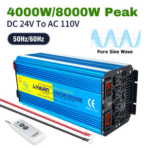 Convertisseur d'alimentation pour voiture <span class=keywords><strong>LVYUAN</strong></span> 12V 24V CC vers 110V 120V, onduleur à onde sinusoïdale pure 4000 Watt 8000W 4KW - Product Image 4
