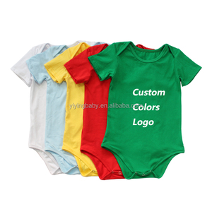 Unisex Verão Casual <span class=keywords><strong>Romper</strong></span> Customizável Bebê Algodão Macio para Onesies com Cor Sólida O-pescoço Manga Curta e Botão Atacado - Product Image 6