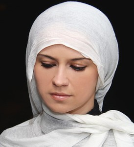 Prêt Hijab Haute Qualité Musulman Niqab Voile Une Couche Meryl Tissu Couvre-Visage Islamique Écharpe Turban Hijab Avec Bande De Cravate - Product Image 3