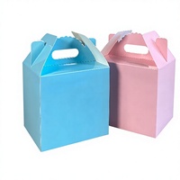 Boîte à gâteau rectangulaire pliable portable et colorée, impression offset quadricolore pour les faveurs de mariage et de fête - Commandes personnalisées