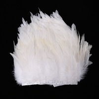Franges en plumes blanches naturelles Schlappen en vrac pour la couture de vêtements, la décoration, les accessoires de costumes de carnaval faits à la main