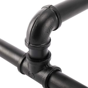 Estante para ropa de tubería Industrial montado en la pared, estante colgante para toallas de Metal DE ESTADO rústico, barra en T desmontable, estante colgante para ropa de hierro negro - Product Image 6