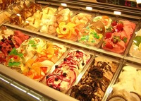 Lemari kaca peralatan kulkas 12 kaleng, etalase untuk toko Gelato untuk penyimpanan es krim