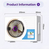 Nouveau ventilateur de circulation de bureau à pales de turbine, rechargeable, silencieux et portable pour dortoir, chambre, camping, voyage