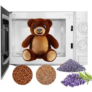 Creative OEM Lavender Scented Heating Stuffed Animal Elephant Oven Microwaveable Plush Toy With Flaxseed And Lavender