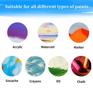 Panwenbo 3mm de espesor 100% paneles de lona de algodón pintura en blanco <span class=keywords><strong>lienzos</strong></span> tableros para acrílicos acuarela al óleo - Product Image 4