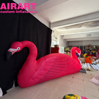 Décoration de scène, flamants roses gonflables, accessoires de décoration de bar