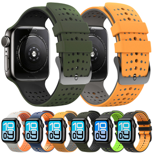 Correa de Silicona Transpirable para <span class=keywords><strong>Apple</strong></span> <span class=keywords><strong>Watch</strong></span> Band Ultra 3 2 Series 11 10 9 <span class=keywords><strong>7</strong></span> 6 SE3 Iwatch 42mm 44mm <span class=keywords><strong>45mm</strong></span> 46mm 49mm - Product Image 2