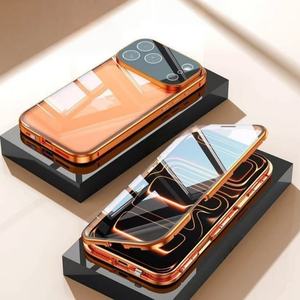 <span class=keywords><strong>Coque</strong></span> de Téléphone Magnétique en Alliage d'Aluminium avec Cadre de Protection d'Objectif et Verre Anti-<span class=keywords><strong>Espion</strong></span> Anti-Regard pour iPhone 17 Pro Max 16 Plus 15 14 - Product Image 2