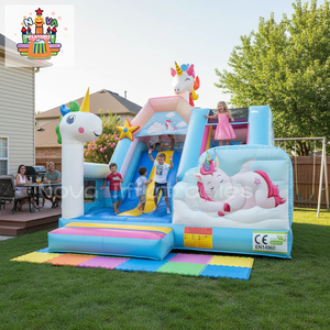 Parque Infantil Inflable con Temática de Unicornio y Tobogán de Castillo Inflable: Estructura de Juego para Fiestas Infantiles en el Patio Trasero - Product Image 4