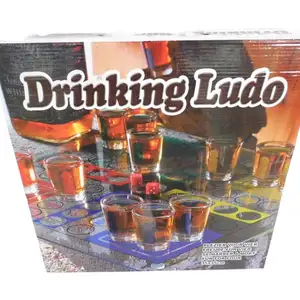 LANDER-MAN Shot Glass Uống Ludo Trò Chơi Cờ Vua Trò Chơi Cờ Vua Trò Chơi Kính Uống