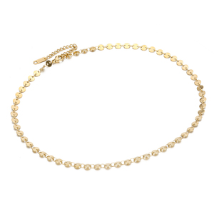 Collana Girocollo a Catena Placcata in Oro EManco Accessori di Stile di Moda Semplici in <span class=keywords><strong>Acciaio</strong></span> al Titanio 316L Catena per Clavicola - Product Image 6