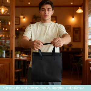 Bolsa de Embalaje Personalizada al por Mayor de Fábrica con Logotipo, Bolsa de Entrega de Alimentos Aislada e Impermeable, Bolsas para Llevar Comida No Tejidas - Product Image 5