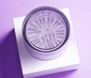 Pot en plastique acrylique violet 10g 30g 50g pour crème visage, soin de la peau, transparent, épais, double paroi, avec couvercle, pour cosmétiques - Product Image 3