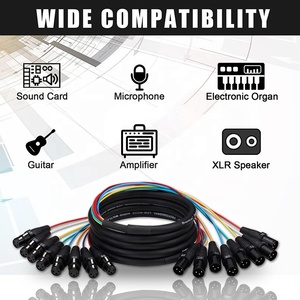 XLR 뱀 케이블 <span class=keywords><strong>8</strong></span> 채널 <span class=keywords><strong>8</strong></span> 채널 XLR 여성-XLR 남성 오디오 분배기 케이블 믹서 오디오 용