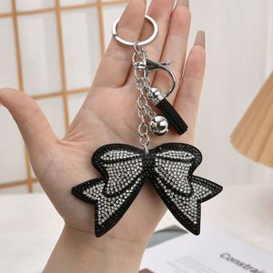 2025 New Creative Gift <b>Crystal</b> Rhinestone Bow <b>Key</b> Chains Car Pendant - Product Image 4