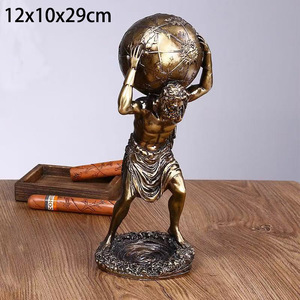 Décoration d'intérieur <span class=keywords><strong>nordique</strong></span>, sculpture d'art de la <span class=keywords><strong>mythologie</strong></span> <span class=keywords><strong>grecque</strong></span>, statue en résine du dieu Atlas, figurines d'héros grecs, décoration artistique, ornement de table - Product Image 3