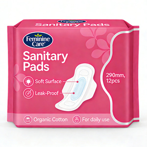 Toallas Sanitarias Desechables Super Absorbentes Biodegradables de Algodón Orgánico con Protección Contra Fugas de 290 mm, Económicas al por Mayor, OEM ODM - Product Image 1