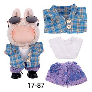 Vêtements pour poupées Blind Box en coton, matériau sûr, 17 cm, unisexe, pour jouets en peluche Macaron Have a Seat <span class=keywords><strong>Monster</strong></span>, tenue, robe, manteau, chapeau - Product Image 4