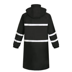 ZX Custom Hi Vis Traffic Duty Patrol Uniformes de construcción Impermeable Tela Oxford Chaqueta larga Abrigo Lluvia Trabajo Ropa impermeable - Product Image 3