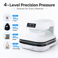 Presse à chaleur électrique 38x38cm, pression automatique, pas de compresseur nécessaire, machine de transfert thermique à plat 15x15 pouces pour la sublimation sur t-shirts