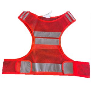 Production en usine de gilet de sécurité LED respirant de haute qualité taille réglable gilet de course haute visibilité - Product Image 1