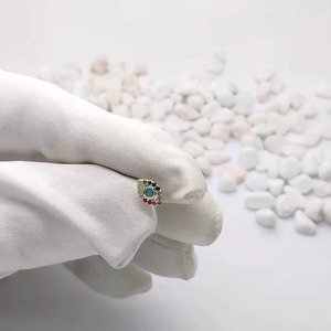 Niche Light Luxury estilo europeo y americano S925 plata esterlina Micro incrustaciones de circón Evils Eye pendientes para mujer joyería de oreja - Product Image 1