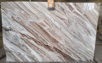 Grandes dalles de marbre Orris Calacatta Crema Modern Fantasy, surface polie et affinée, imperméable, pour comptoir de salle à manger, comptoir de salle de bain et autres applications intérieures.