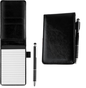 A7 Small Leather Daily Memos <strong>Mini</strong> Business School Office Work Wholesale Pocket Notebook <strong>with</strong> <strong>Metal</strong> Pen Promotional Memo Pad - Product Image 1