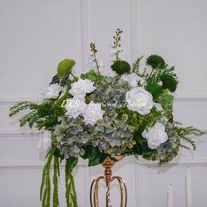 Centro <span class=keywords><strong>de</strong></span> Mesa Floral <span class=keywords><strong>de</strong></span> 50 cm con Bola <span class=keywords><strong>de</strong></span> Flores Artificiales <span class=keywords><strong>de</strong></span> <span class=keywords><strong>Hortensia</strong></span> <span class=keywords><strong>de</strong></span> Seda Verde y <span class=keywords><strong>Planta</strong></span>, <span class=keywords><strong>Precio</strong></span> Bajo <span class=keywords><strong>de</strong></span> Fábrica DKB, para Decoración <span class=keywords><strong>de</strong></span> Bodas y Fiestas - Product Image 2