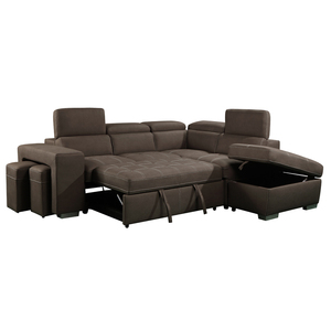 Modern tasarım koltuk takımları için oturma odası <span class=keywords><strong>l</strong></span> şekli kanepe set cum yatak ile osmanlı depolama - Product Image 1