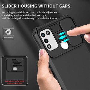 Funda a prueba de golpes para <span class=keywords><strong>Infinix</strong></span> Smart 6 5 <span class=keywords><strong>4</strong></span> / <span class=keywords><strong>Note</strong></span> 11 Pro / Hot 12 11 10 9 Play 10i Slide Camera Lens Protection Stand Back Cover - Product Image 4