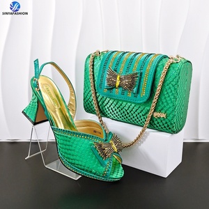 <span class=keywords><strong>Scarpe</strong></span> da <span class=keywords><strong>Donna</strong></span> Sinya per Feste con Set di Borse Abbinate con Pietre, Belle <span class=keywords><strong>Scarpe</strong></span> e Borse Fatte a Mano per Matrimoni - Product Image 5