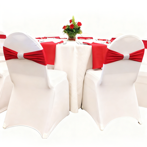 רצועת כיסא ספנדקס לחתונה עם אבזם יהלום ריינסטון ספנדקס כיסוי כיסא אבנט קשת כיסא מתיחה - Product Image 1