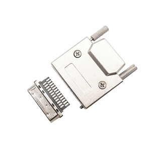 เปลือกหุ้มด้านนอกอัลลอยด์สังกะสีอัลลอยด์50Pin VHDCI พร้อมสกรูปลั๊ก50Pin VHDCI 50Pin ขั้วต่อตัวผู้ - Product Image 3