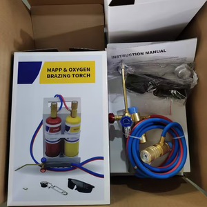 Torche <span class=keywords><strong>de</strong></span> soudage sans flamme à aspiration tout cuivre, oxygène-propane, tension universelle, OX60PG, avec manomètre et support <span class=keywords><strong>pour</strong></span> bouteille <span class=keywords><strong>de</strong></span> <span class=keywords><strong>gaz</strong></span> - Product Image 3