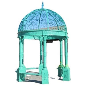 Gazebo <span class=keywords><strong>de</strong></span> hierro forjado para jardín, Gazebo grande <span class=keywords><strong>de</strong></span> hierro fundido antiguo - Product Image 1