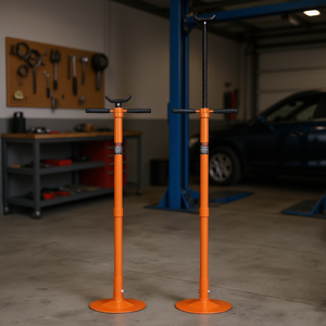 Cric de levage de voiture à base ronde, capacité 3/4 tonne, vérin à vis manuel, construction en acier, hauteur minimale 12 pouces - Product Image 2