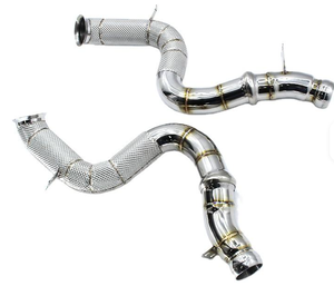 AsiaLink - Downpipes d'échappement en stock, épaisseur 1,2 mm, finition lisse, acier inoxydable 304, bouclier <span class=keywords><strong>thermique</strong></span> pour Audi RSQ8 SQ8 SQ7 4.0T - Product Image 6