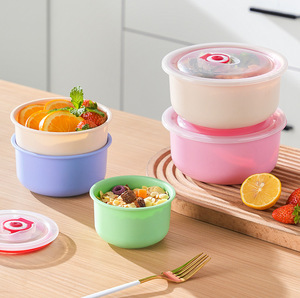 Lò vi sóng ngũ cốc bát có nắp đậy máy rửa chén an toàn heatable container thực phẩm cho súp bột yến mạch bữa sáng hoặc món tráng miệng - Product Image 2