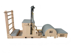 Ensemble combiné réglable en bois d'érable pour Pilates : Ladder Barrel et Wunda Chair, pour la formation en équilibre à domicile et en studio - Product Image 2
