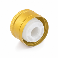 Bouchon de bouteille en métal multicolore avec insert intérieur blanc et coque lisse pour bouteille de spiritueux de luxe – Emballage en gros