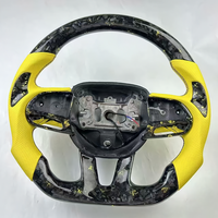 Accessoires de voiture verts pour Dodge Charger Challenger Hellcat Charger Challenger SRT RT 2015 Volant en fibre de carbone