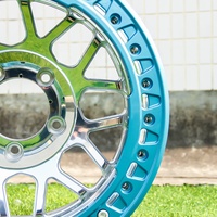 Jiangzao couleur bleue beadlock 15 16 17 18 5x139.7 6x139.7 4x4 jante tout-terrain pour suv hors route jantes