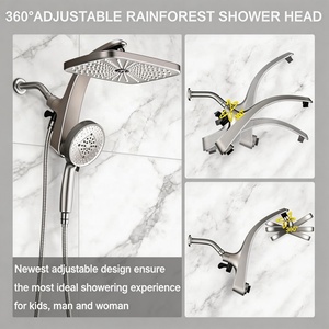 Système <span class=keywords><strong>de</strong></span> <span class=keywords><strong>douche</strong></span> chromé avec fixation magnétique intégrée, douchette murale et <span class=keywords><strong>pommeau</strong></span> fixe, 10 modes <span class=keywords><strong>de</strong></span> jet - Product Image 4
