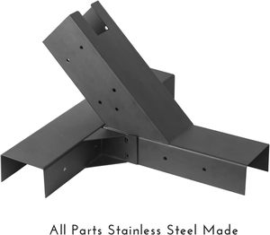 Zware Hangmat Standaard Beugel Gepoedercoate Hangmat Stand Kit Voor 4X4 Houten Palen - Product Image 2